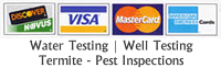 Pest and Termite Inspections Credit Cards Accepted